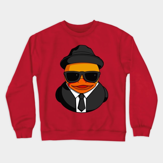 Blues Brother Rubber Duck Crewneck Sweatshirt by Alisha Ober Designs